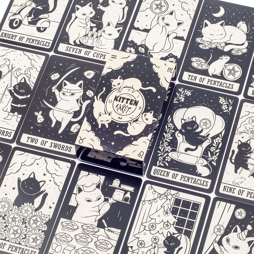 Kitten Tarot Deck 78Pcs Cute B - Tarot Cards Deck With Guidebook ulasan dan harga