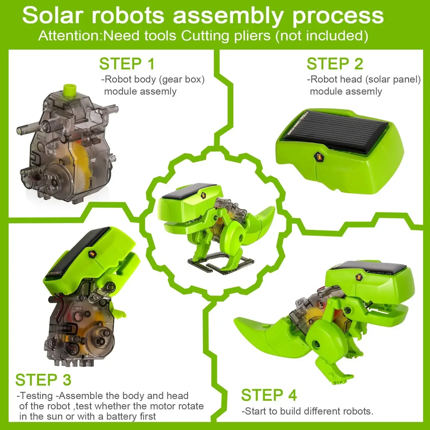 Assemble Solar Robot Kit 3 in  - Stem Solar Robot Kit For Kids ulasan dan harga