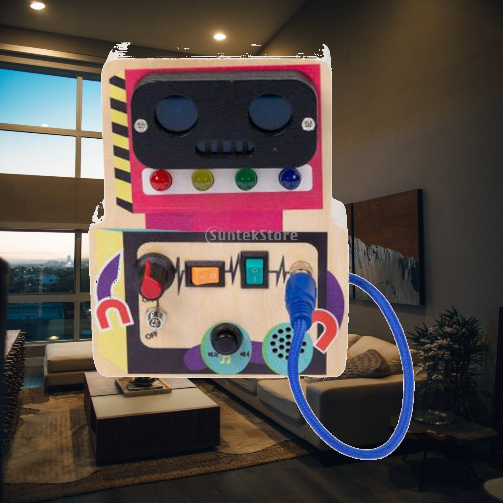 LED Wooden Sensory Board Toddl - Montessori Wooden Busy Board Toddler ulasan dan harga