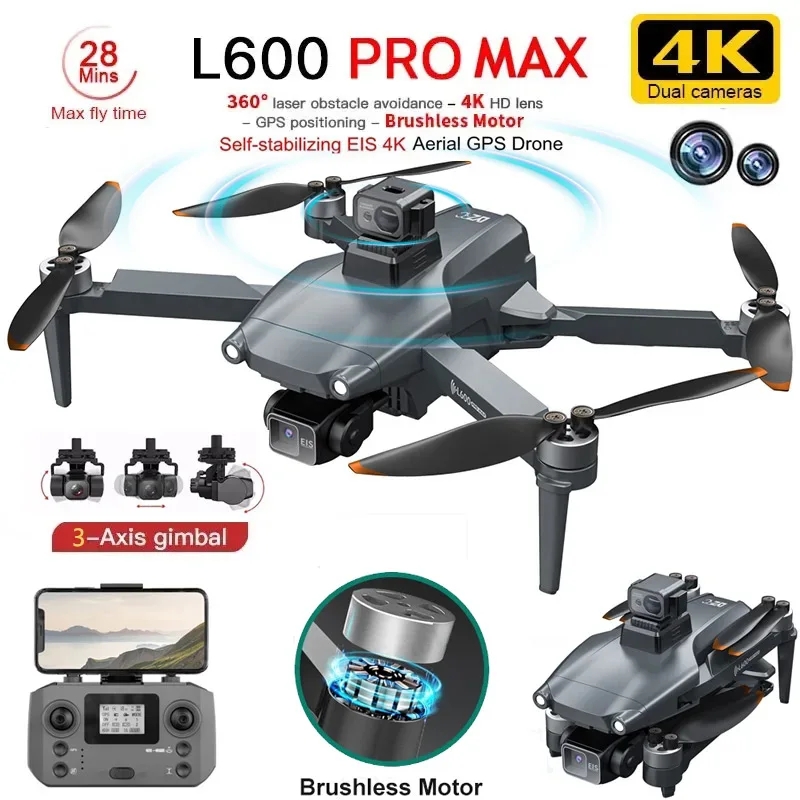 L600 PRO MAX GPS Drone Profess - Fpv Brushless Rc Drone 4K ulasan dan harga