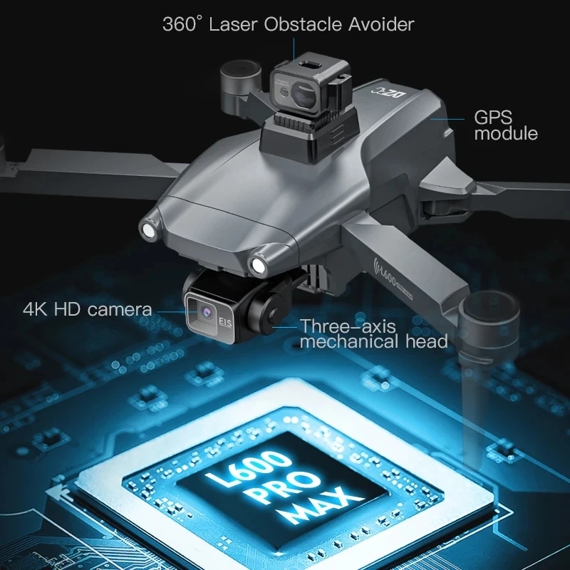 L600 PRO MAX GPS Drone Profess - Fpv Brushless Rc Drone 4K ulasan dan harga
