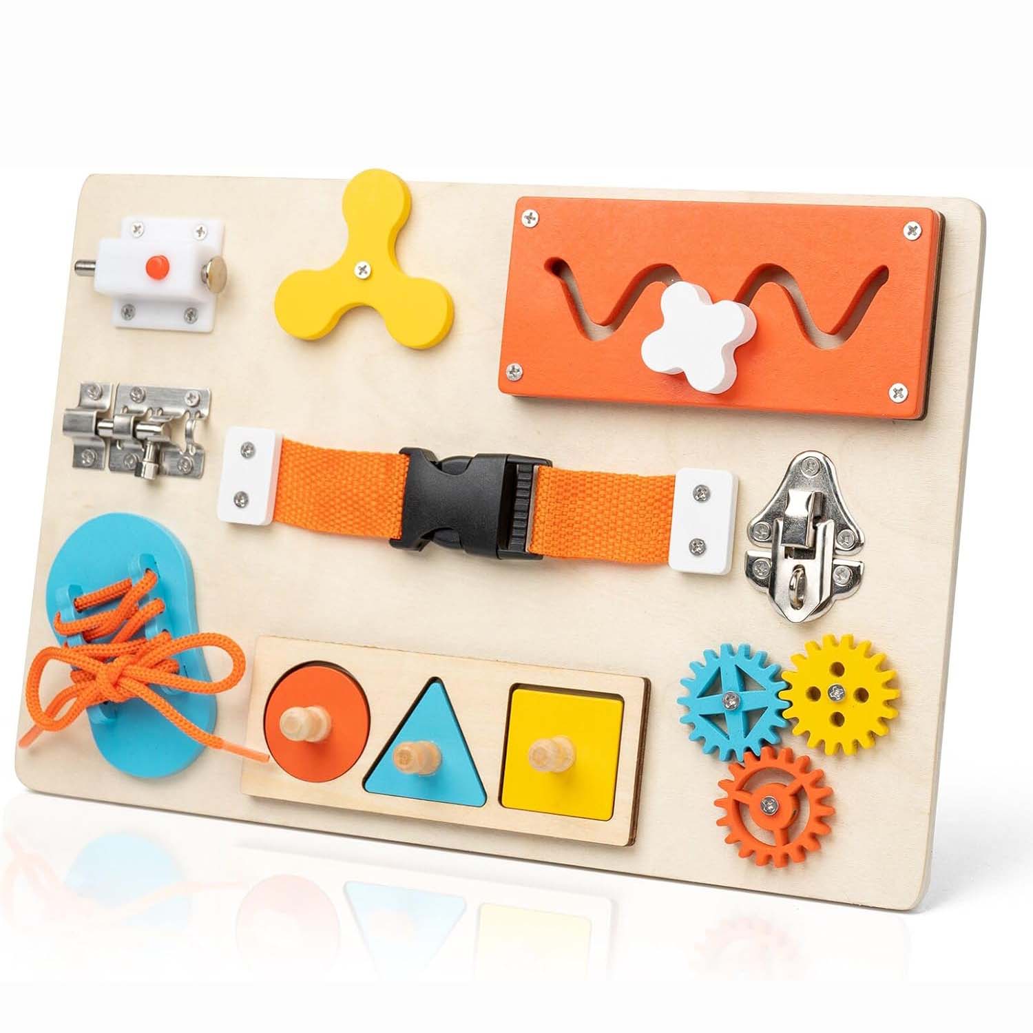 Montessori Busy Board for Todd - Montessori Wooden Busy Board Toddler ulasan dan harga