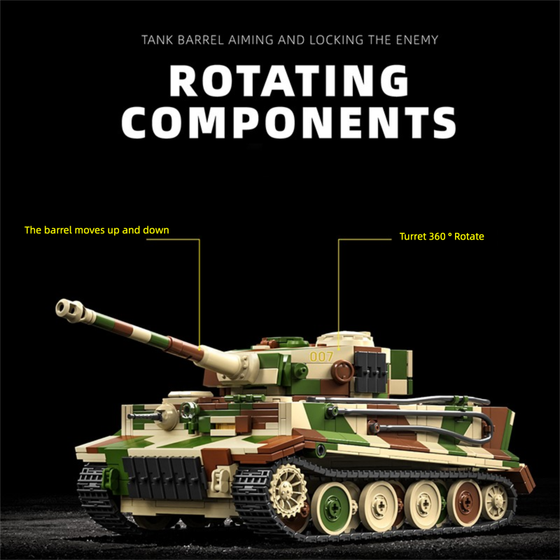 1:28 German Tiger Tank Buildin - Lego Compatible Military Tank ulasan dan harga