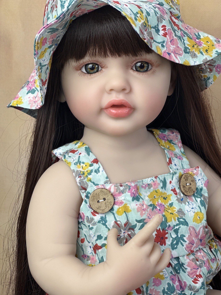 22Inch Cuddly Full Body Silico - Reborn Baby Doll Silicone Realistic ulasan dan harga