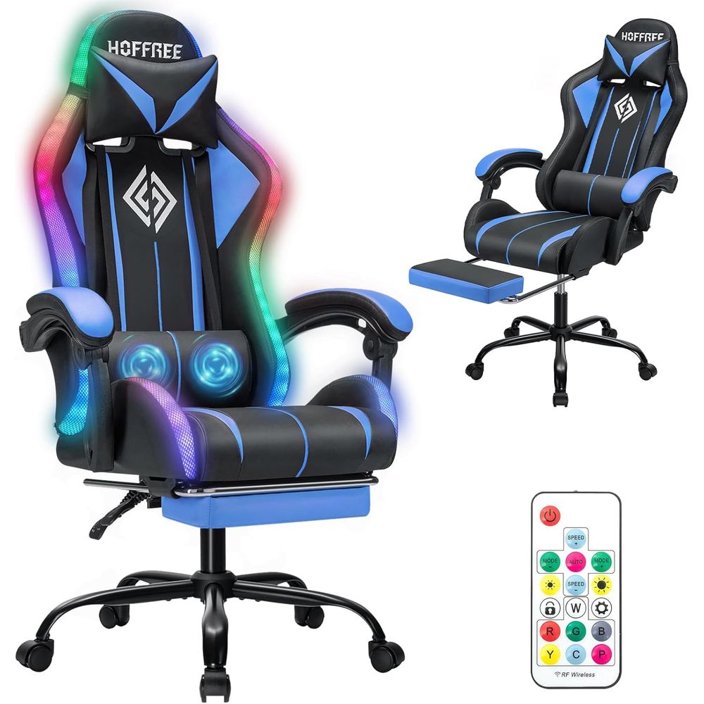 LED Gaming Chair with Massage  - Video Games ulasan dan harga