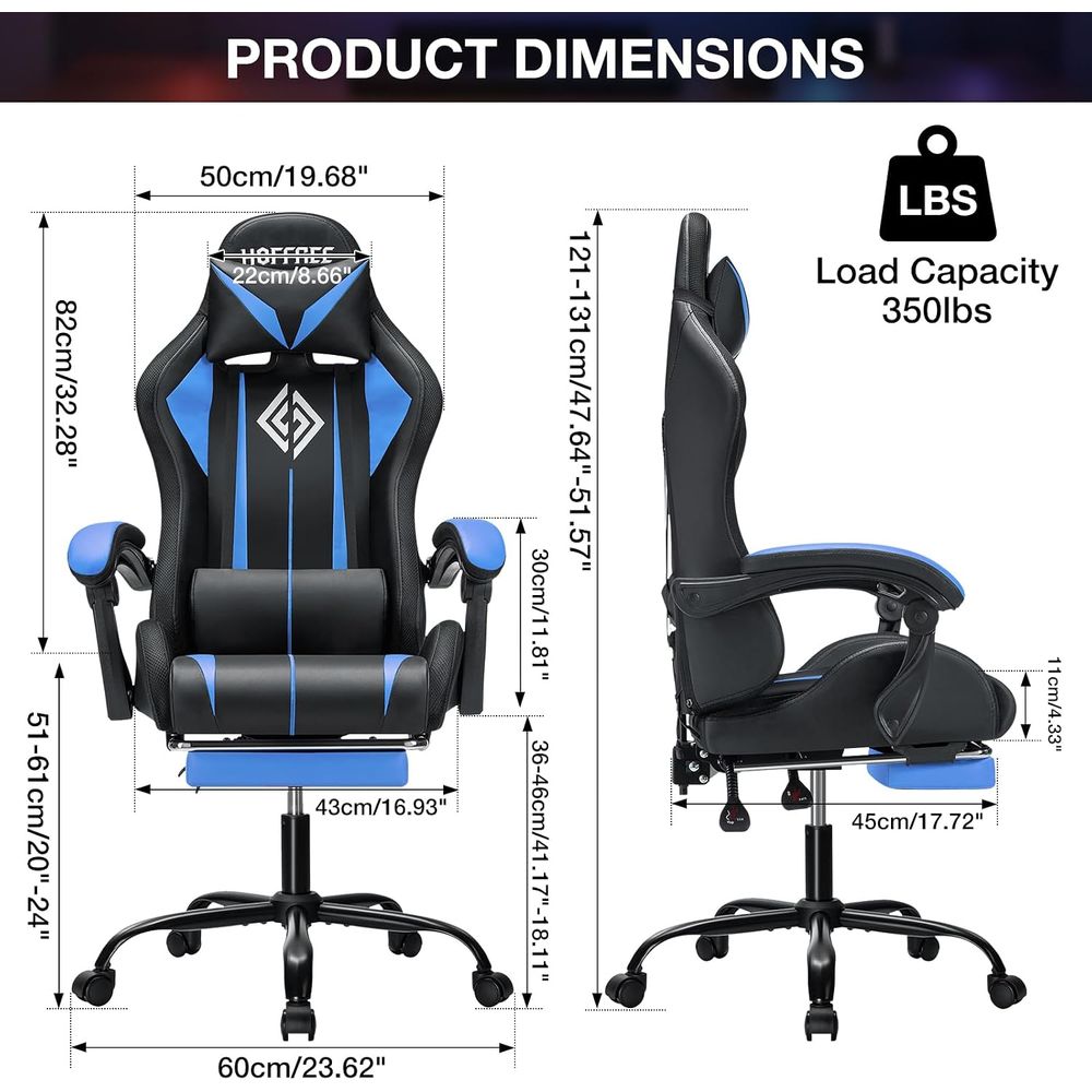 LED Gaming Chair with Massage  - Video Games ulasan dan harga